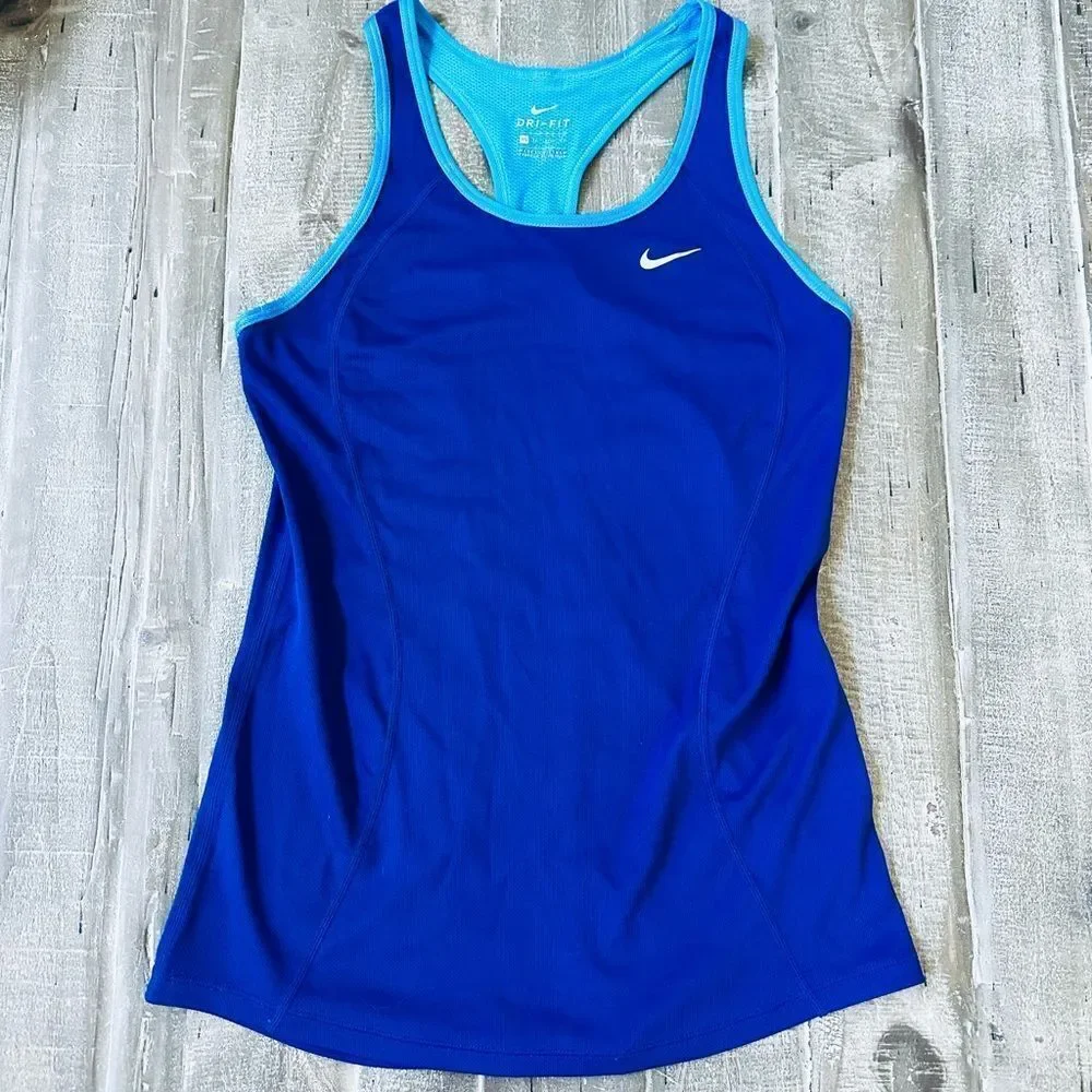 Nike Women's Blue Breathable Lightweight Active Tank Top XS